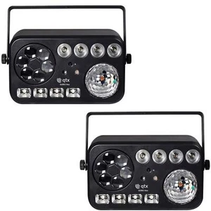 2 x QTX GOBO Hex 6-in-1 LED Laser Effect Light Gobo Par UV DJ Disco Party - Picture 1 of 6