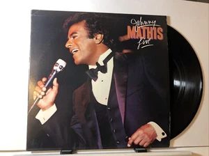 NM Johnny Mathis Live FC 38699 Columbia 1984 Promo LP 12in Vinyl Record Album - Picture 1 of 2