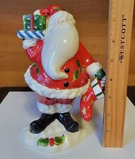 Vintage RAZ 8" SANTA Candleholder Christmas Figure RARE Ceramic/Porcelain