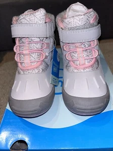 NIB! STRIDE RITE TODDLER SIZE 10M NEBRASKA SILVER/PINK WINTER SNOW BOOTS - Picture 1 of 6