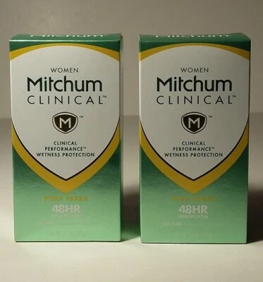 MITCHUM CLINICAL Mujeres PURO FRESCO Desodorante Antitranspirante 1.6oz SÓLIDO, LOTE DE 2 PIEZAS Foto 1 de 2