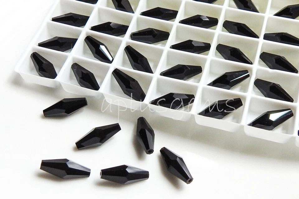 Cuentas bicónicas alargadas vintage de cristal de Swarovski de 15 x 6 mm #5205 2 piezas, elige colores  Foto 1 de 1