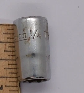 Unidad Snap-On 1/4" 1/4" 8 puntos enchufe poco profundo TM408 EE. UU. K152 - Imagen 1 de 5