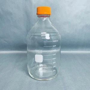 Corning Glass Storage Bottle 2 L Graduated with Cap Total of 4 Bottles - Picture 1 of 6