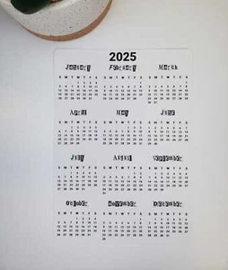 Year At A Glance Calendar Stickers for Planners and Journals Collage Month Style - Picture 1 of 4