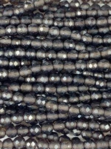 AAA+ Genuine Natural Smoky Quartz Faceted Round Beads 15.5" Strand 2mm 3mm 4mm - Picture 1 of 10