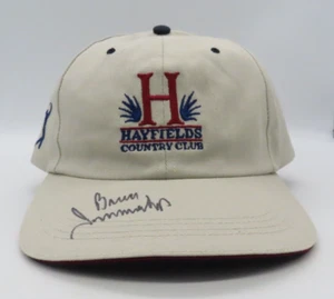 Hayfields Country Club PGA Tour Signed Adjustable Tan Baseball Hat Cap - Picture 1 of 19