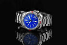 New ARAGON Illuminating Automatic Watch 40mm Blue Dial Stainless Case
