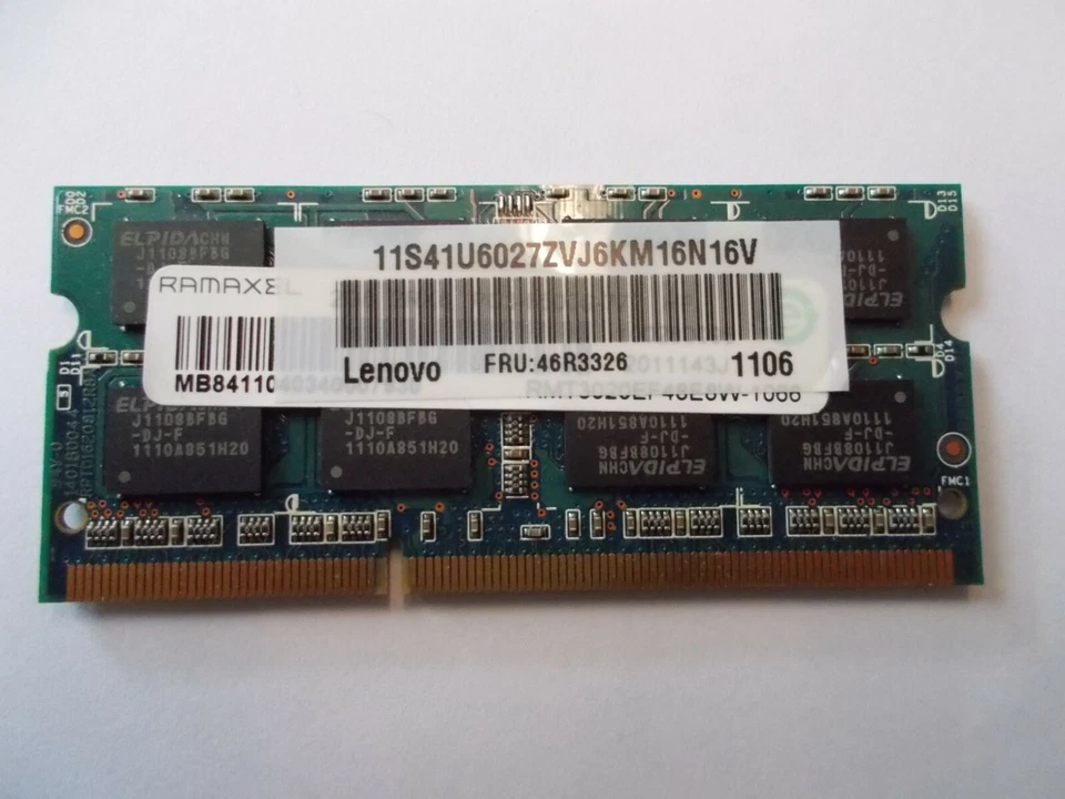 IBM/Lenovo/ 2GB DDR3-1066/PC3-8500 204 Pins SODIMM FRU 46R3326, #SU183 - Bild 1 von 1