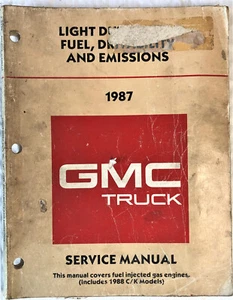 1987 GMC Light Duty Truck R G V P Fuel,Emissions,Driveabilty Manual OEM - Picture 1 of 4