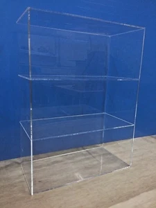 Displays2buy Acrylglas 12" x 8" x 16" Höhe 2 Regale Vitrine Vitrine Schrank - Bild 1 von 2