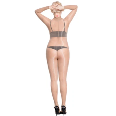 Medias de cuerpo completo brillantes para mujer - Body elástico de alto brillo | Ropa de noche Foto 1 de 4