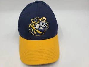 Youth Burlington Bees OC Sports Adjustable Hat Cap Boy MiLB Baseball Blue Yellow - Picture 1 of 15