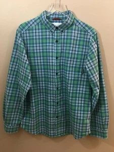 COLUMBIA Men's 100% Cotton Button Down Shirt Blue/Green Plaid Size Medium - Picture 1 of 5