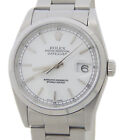 Rolex Datejust Mens Stainless Steel Watch Sapphire Oyster Band White Dial 16200