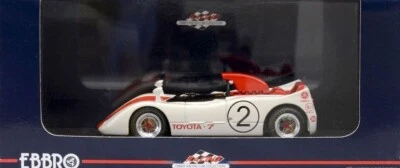 Coche modelo de carreras Ebbro 1/43 Toyota 7 GP de Japón 1969 Can-Am #2 rojo/blanco Foto 1 de 4