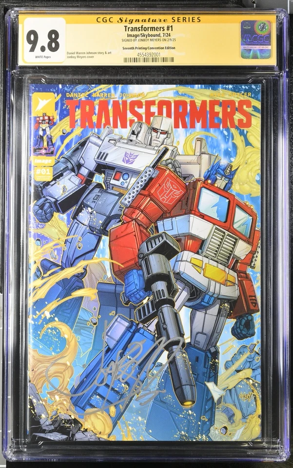 Transformers #1 (2024) - Serie Signature CGC 9.8 - ¡Firmado por Jonboy Meyers! Foto 1 de 2