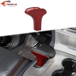 Cubierta de perillas de cambio de marchas para Jeep Grand Cherokee 2014-15 rojo fibra de carbono - Imagen 1 de 9