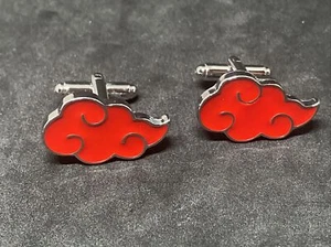 Naruto Akatsuki red cloud Fashion Novelty Cufflinks Anime Gift - Picture 1 of 4