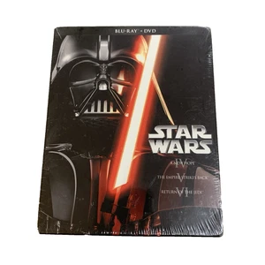 Sealed! Star Wars Trilogy Blu-Ray & DVD Set Slipcase A New Hope ESB ROTJ New! - Bild 1 von 8