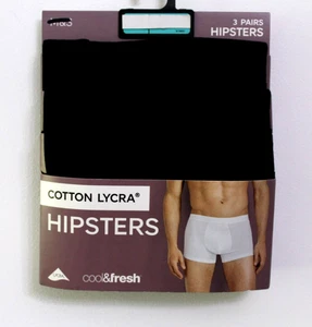 Ex M & S Herren 3er Pack Baumwolle Stretch Flexifit Hipster Unterwäsche ~ Größe S - Bild 1 von 3