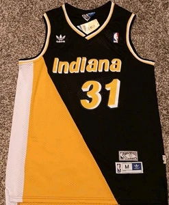 Medium Reggie Miller Indiana Pacers blau NBA Basketball Trikot brandneu - Bild 1 von 2