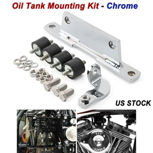 Steel Oil Tank Bracket Mount Kit For Harley 86-99 Softail FXST / Heritage FLST - Imagen 1 de 13