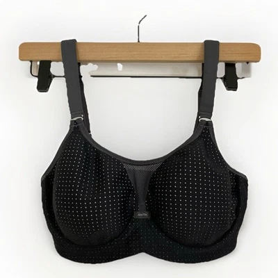 Sujetador deportivo Anita Active 32D negro ajustable WireX rendimiento absorbente de humedad Foto 1 de 4