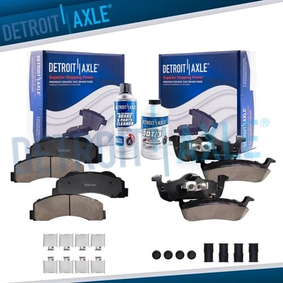 Front Rear Ceramic Brake Pads for 2010 - 2017 Ford Expedition Lincoln Navigator - Image 1 of 4