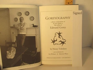 EDWARD GOREY signed GOREYOGRAPHY by H Toledano #140 of 200 copies hc + dj 1996 - Picture 1 of 24