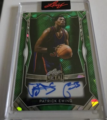 2025 Leaf 金属 Patrick Ewing 亲笔签名 1/1 绿色平行 — 第 1/3 张图片