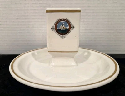 Hotel DENNIS Matchstand Atlantic City NJ Scammell China 1928-1930 Foto 1 de 4