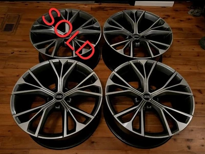 GENUINE 21" Audi Factory SINGLE Machined Rim OEM 4M8601025S Wheel 20 21 22 23 Q8 - Image 1 of 4