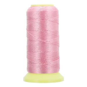 Bonded Thread, 1 mm 190 Yards Polyester Sewing Cord for Tassels, Pink - Picture 1 of 8