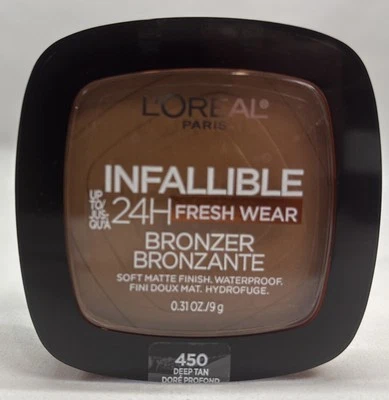 L'Oreal Infallible 24H Fresh Wear Bronzer Soft Matte Finish, Deep Tan 450 - Image 1 of 2