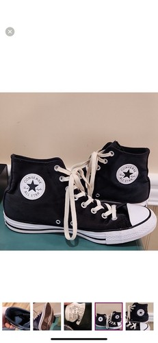Converse alte nere in velluto taglia 11