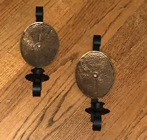 JUEGO DE APLIQUES DE PARED OVALADOS DE COBRE PRIMITIVOS DE COLECCIÓN HIERRO FORJADO 🙂 - Imagen 1 de 6