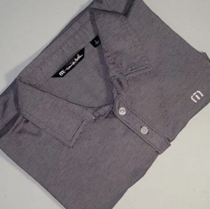 TRAVIS MATTHEW'S HERREN POLO/GOLF SHIRT, Gr. L, grau, SS, Polo 1/4 Knopf, gestreift - Bild 1 von 14