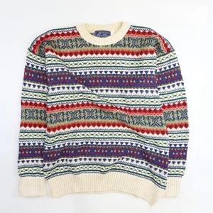 Suéter Cuello Redondo Vintage Peconic Bay Traders Talla Grande Fair Isle - Imagen 1 de 7