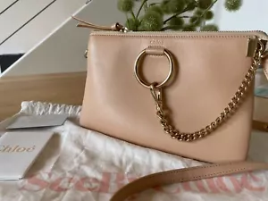 Chloé Faye Soft Zipped Shoulder Bag Crossbody Handtasche beige - Bild 1 von 9
