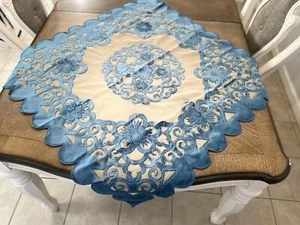 embroidery table cover Set 4 pic Fully velvet Bead Handmade Christmas Tablecloth - Picture 1 of 7