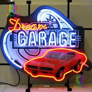 Chevrolet Chevy Dream Car Garage Pontiac GTO Real Neon Sign Decor Beer Bar Light - Picture 1 of 3