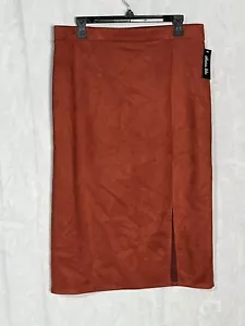 Olivia Blu Women’s Skirt Size L 34” waste 30”1/2 Long Rustic Orange - Picture 1 of 12