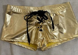 Metallic Gold Rave Party Shorts (unisex) Large - Bild 1 von 5