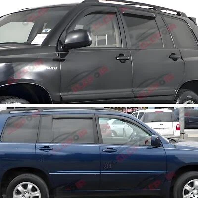 Se adapta a Toyota Highlander Mugen 2001-2007 estilo viseras de ventana protector solar de lluvia EE. UU. Foto 1 de 4