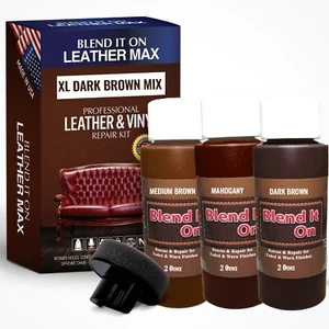 XL Leather Repair Kit Dark Brown, 6 Full Ounces for Furniture, Jacket, Sofa, Ect - Picture 1 of 6