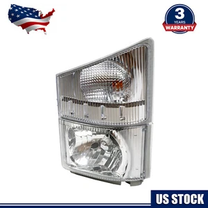 Front Left Headlight+Corner Lamp For Isuzu Npr Npr-hd Nqr Nrr 2008-2019 2020 LH - Picture 1 of 12