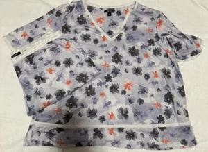 Simply Vera Wang Damen Pyjama Schlafanzug Set - Hose + Kurzarm - XL lila geblümt - Bild 1 von 9