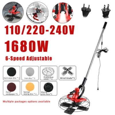 Cement Trowel Concrete Floor Electric Sander Trowel Calender 1680W 110/220-240V - Image 1 of 4