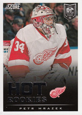 2013-14 Score Red Wings Hockey Card #627 Petr Mrazek HR RC